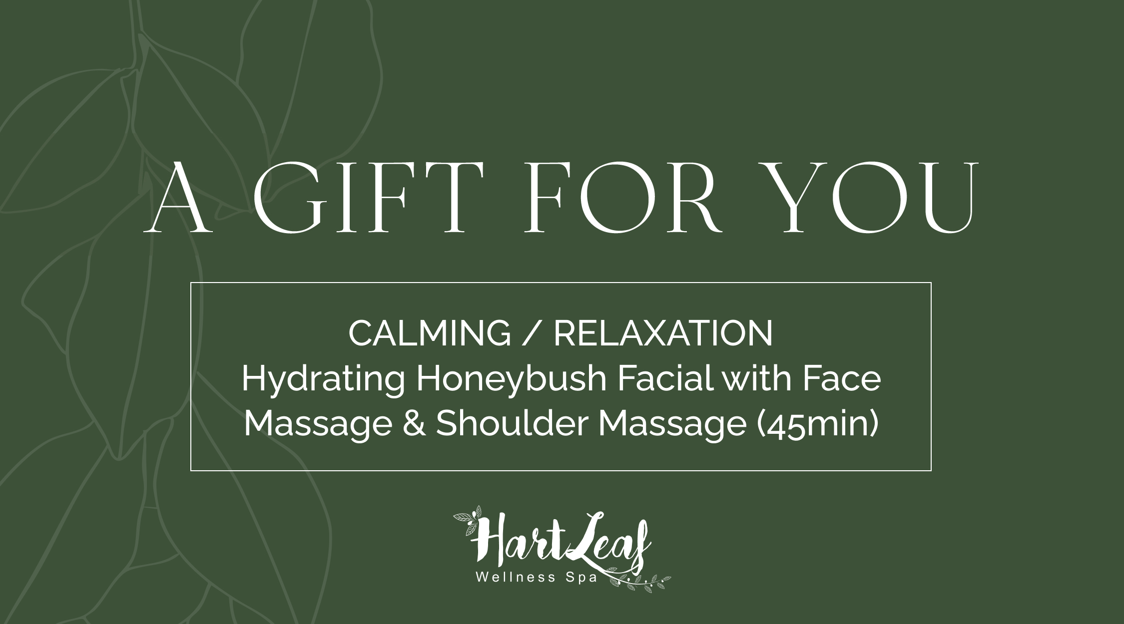CALMING / RELAXATION – Hydrating Honeybush Facial with Face Massage & Shoulder Massage (45min)