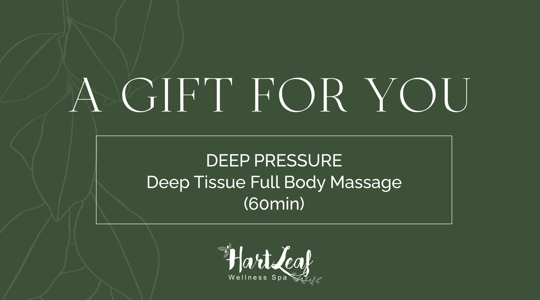 DEEP PRESSURE – Deep Tissue Full Body Massage (60min)