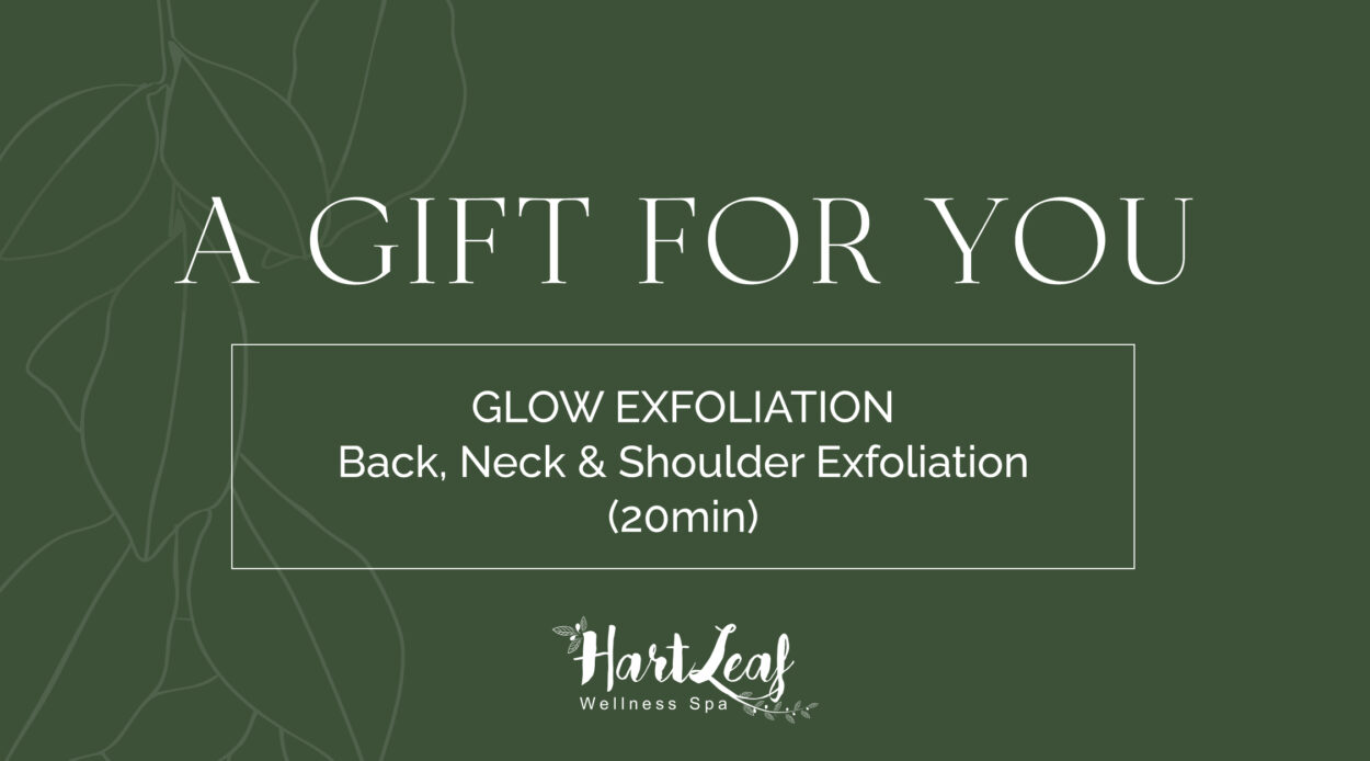 GLOW EXFOLIATION – Back, Neck & Shoulder Exfoliation (20min)