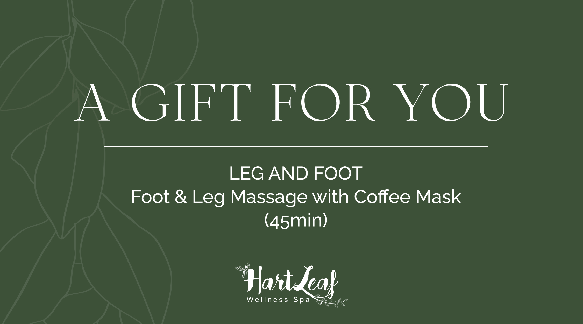 LEG AND FOOT – Foot & Leg Massage with Coffee Mask (45min)